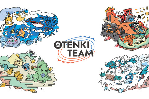 天気にまつわる『ポケモン』たちにフォーカス!日光で色がつくTシャツなど「OTENKI TEAM」グッズがユニーク 画像