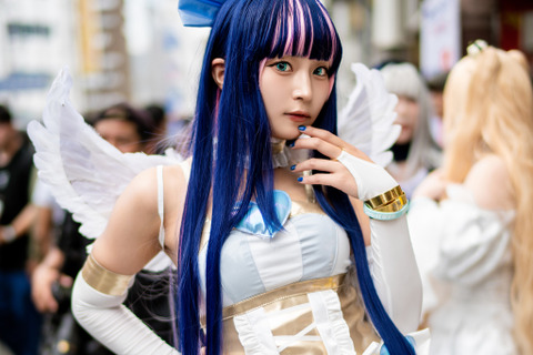 【コスプレ】アニメ「パンスト」のストッキングが激カワ!絶対領域が眩しいラブリーエンジェルな関西美女はお好き?【写真10枚】 画像
