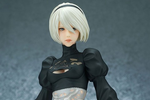 放熱スカートを外すと太ももが露に!『ニーア オートマタ』より「2B」フィギュアDX版が再受注開始ー差し替えパーツで多彩なディスプレイを楽しめる 画像