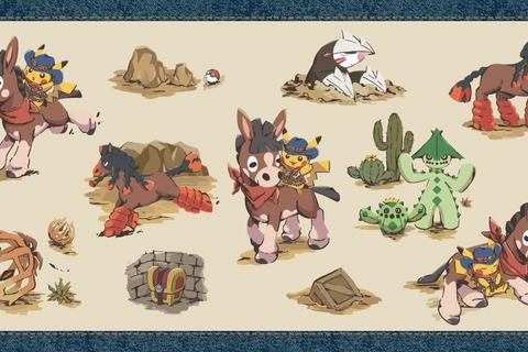 砂漠を旅するピカチュウとドロバンコ!『ポケモン』が新グッズ「Run Run ! Desert」を6月21日から展開 画像