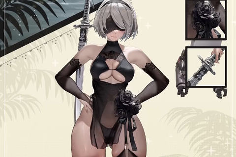 水着2Bの太ももがムチムチ!『勝利の女神:NIKKE』×『ニーア』コラボ復刻で新たに“水着コスチューム”を追加 画像