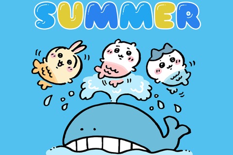 “暑いよ最近…”「ちいかわ」新デザイン「2025 SUMMER」がゆるくて可愛い！涼しげなクリアガラスマグカップを限定アイテムとして用意 画像