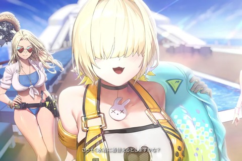 『勝利の女神:NIKKE』前も後ろもカットシーンも“水着でM字開脚”!? 初の水着ピルグリムの排出率は1%、今年の夏は懐が軽くなる……! 画像