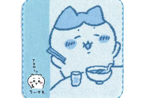 「ちいかわ」2枚を並べると1つの絵になる！ラーメンを食べるハチワレ＆シーサーなど、新作タオルハンカチ全6種が7月18日発売 画像