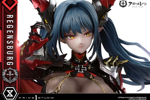 肌にピッタリ張り付いた黒タイツがセクシー…！『アズレン』より「レーゲンスブルク」が約18万円、500体限定でスタチュー化 画像