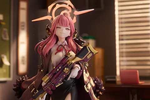スカートからのぞく太もも!『ブルアカ』アルがフィギュア化ーニコッと笑った差し替え表情パーツなど、クールな「アウトロー」の魅力を表現 画像