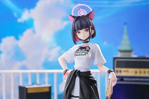 『ブルアカ』より「カズサ」がバンド姿で1/7スケールフィギュア化!シャツの質感、ベースの弦は1本1本張るなどこだわりが凄い 画像