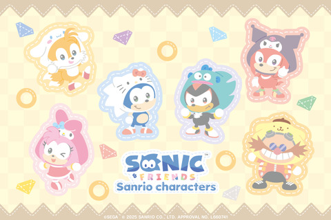 ハローキティとソニックの可愛いぬいぐるみ!「SONIC & FRIENDS」×サンリオコラボ商品が11月7日発売―シャドウ×ハンギョドンのイラストもお披露目 画像