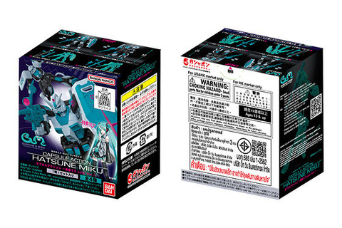 1,500円ガシャポンに「機動戦士ガンダム」×「初音ミク」フィギュアが登場！ガンダム、シャア専用ザクのカラー違い全4種、箱売も展開 画像