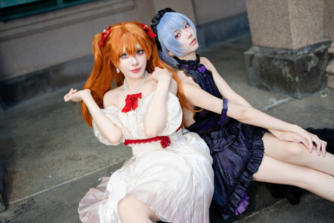 【コスプレ】『エヴァ』の世界を台湾で再現!日台美女が魅せる“アスカ×レイ”のドレス姿が美しすぎる【写真14枚】 画像