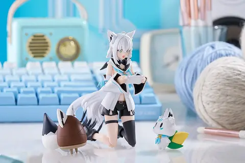 ホロライブ・ 白上フブキのアクションフィギュア「figma」が予約受付開始！オプションパーツにキャラクター「すこん部」「おるやんけ」付属 画像