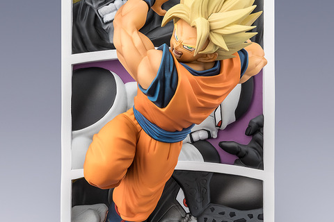 ドラゴンボールZより「スーパーサイヤ人孫悟空」が立体化!背景にはピッコロ大魔王、フリーザ、セルたち歴代の強敵をレリーフ台座で再現 画像