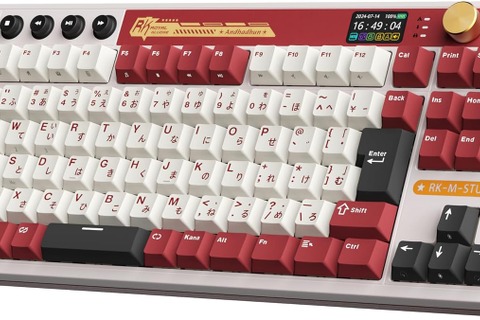懐かしの“ファミコンカラー”をまとった、レトロデザイン×高性能の「RK M87」ゲーミングキーボード 画像