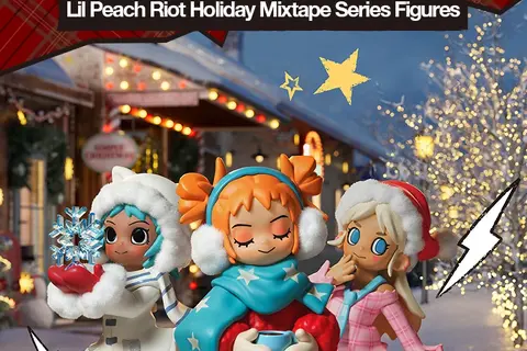 POP MART新作！リルピーチのホリデーミックステープシリーズがAliExpressで登場。音楽×冬デザインが可愛すぎる限定フィギュア【数量限定】 画像