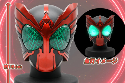目が光る！「仮面ライダーオーズ」マスクディスプレイがプライズ展開ー目はクリアパーツを使用、質感にもこだわり 画像