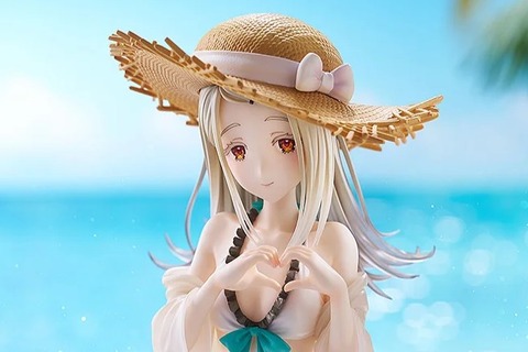 あまりにも細身で繊細なスタイル…！『学マス』より「篠澤 広」が描き下ろし水着衣装でフィギュア化ーグッスマ特典は“ハートの合図”エフェクトパーツ 画像