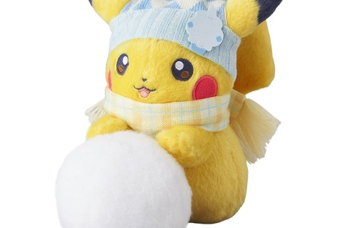 雪遊びをするピカチュウが可愛すぎ！ゆきだるまイメージの『ポケモン』ぬいぐるみが11月29日より発売 画像