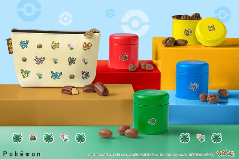 伝説の『ポケモン』缶セットも！ドット絵デザインの入れ物が可愛い「メリーチョコレート」バレンタイン新作チョコ全8商品が展開 画像