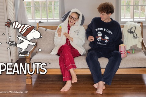 GUから「スヌーピー」のコラボコレクション登場！耳が付いたマシュマロフィールパーカなど、ラウンジウェア全10種を展開 画像