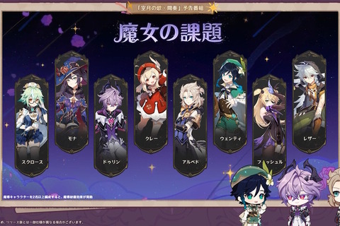 『原神』ウェンティ、モナたち7人の強化内容が判明―★5キャラは“凸効果”も4層全てパワーアップ 画像