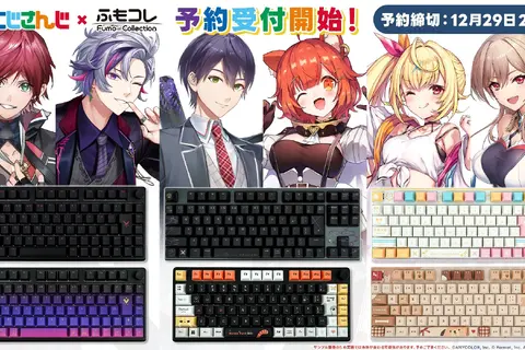 にじさんじ・ローレン、星川サラら6名の「コラボゲーミングデバイス」が予約開始！キーキャップセットやマウスパッドのデザインも初公開 画像