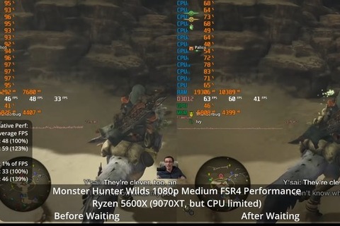 『モンハンワイルズ』無料アプデ第4弾、ゲームを放置するとパフォーマンス改善？シェーダーコンパイルにまつわるPC版有志検証 画像