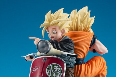 「ドラゴンボールZ」バイクに乗ったスーパーサイヤ人「孫悟空＆孫悟飯」フィギュアが抽選販売！ディテールにこだわり360度楽しめる 画像