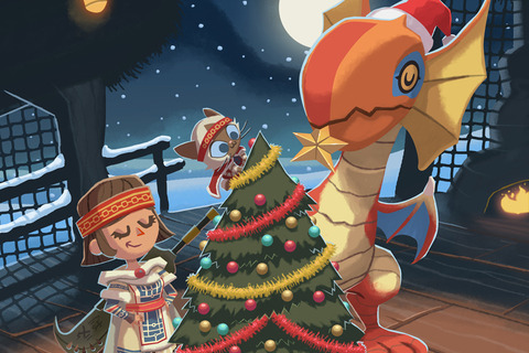 サンタ帽のイャンクックがキュート！英国カプコン、カプコンテーマのクリスマスカードをデザインするデザインコンペを実施 画像