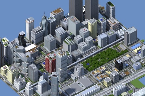 完成まで2年『マインクラフト』で450万ブロックを積み上げた大都市マップがヤバい 画像