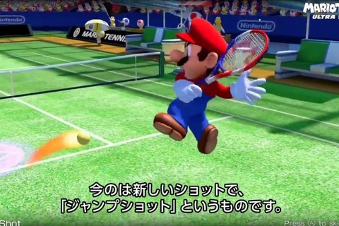 『マリオテニス』最新作の映像公開…巨大化にジャンプショット、賑やかで楽しげなダブルスも 画像