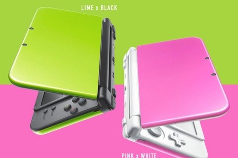New 3DS LLに新色「ライム×ブラック」「ピンク×ホワイト」登場、発売日は6月9日 画像