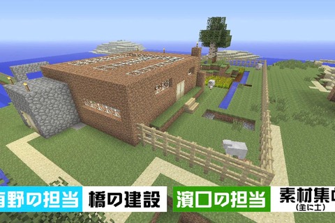 「よゐこのマイクラでサバイバル生活」第6回が公開、アンガールズの田中みたいな敵に初遭遇！ 画像