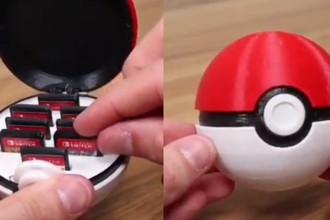 海外ファンがモンスターボール型のスイッチソフトケースを3Dプリンターで作成―制作の様子をまとめた動画も 画像