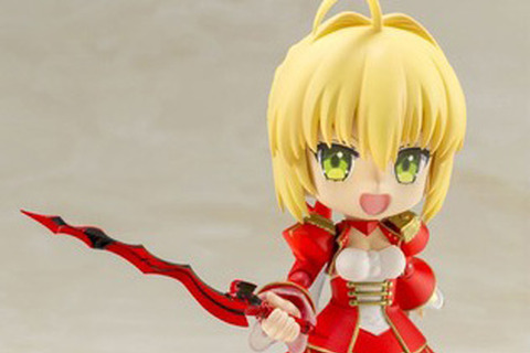 「Fate/EXTRA Last Encore」セイバー、真紅ドレスも緻密再現！デフォルメ可動フィギュア化 画像