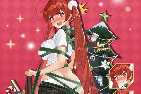 『アズールレーン』軽巡洋艦「ホノルル」の新衣装「プレゼント・ファイアレッド」が公開―クリスマス衣装続々紹介中！ 画像