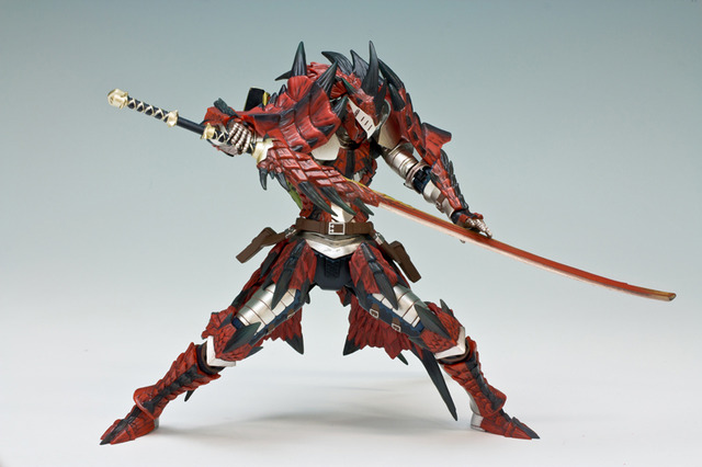 MH4 レウス装備ハンターフィギュア ＆ ゴア・マガラ剥ぎ取り風ケース モンスターハンター4』の新要素“発掘装備”がフィギュアで再現
