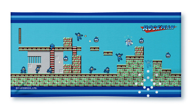 ロックマンくじ*ロックマン/ドット絵柄バスタオル*B賞