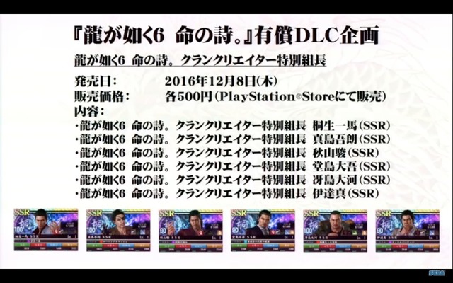 【セガフェス】『龍が如く6』ステージレポ、クランクリエイターをガチプレイ！DLCや新商品情報も