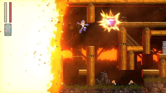 『ロックマン11』新たなボスは炎の拳法家「トーチマン」！火炎渦巻く灼熱のステージは危険満載