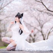 みけ氏@tematemaririri 愛宕（ウェディングドレス）『アズールレーン』／撮影：寒黙（@nigellizhe）