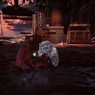 『モンハン：アイスボーン』新ベリオロス装備を纏ったオトモはまさに白騎士！サラッサラな長髪、優雅？な佇まいをビューモードで追いかけた