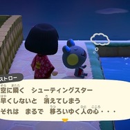 『あつまれ どうぶつの森』流れ星には秘密がいっぱい！星にまつわるエピソードを話すフーコや、ちょっとロマンチックな住人たちに注目