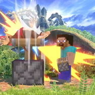 『スマブラSP』お馴染みのブロック設置からクラフトまで!? スティーブたちマイクラファイターの各種行動をチェック！