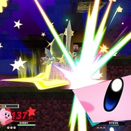 『スマブラSP』あの嘘がホントになった？ スティーブを吸い込んだら、カービィが“四角く”なった！ 驚きの見た目とこだわりの再現度をご覧あれ