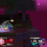 『スマブラSP』あの嘘がホントになった？ スティーブを吸い込んだら、カービィが“四角く”なった！ 驚きの見た目とこだわりの再現度をご覧あれ