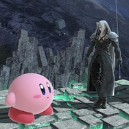 『スマブラSP』セフィロスを吸い込んだカービィは“かわイケメン”!? 3段階のフレアを使いこなし、後ろ髪もなびく！ 丸いのに鋭角的な姿を激写