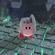 『スマブラSP』セフィロスを吸い込んだカービィは“かわイケメン”!? 3段階のフレアを使いこなし、後ろ髪もなびく！ 丸いのに鋭角的な姿を激写