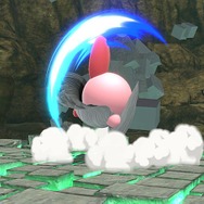 『スマブラSP』セフィロスを吸い込んだカービィは“かわイケメン”!? 3段階のフレアを使いこなし、後ろ髪もなびく！ 丸いのに鋭角的な姿を激写