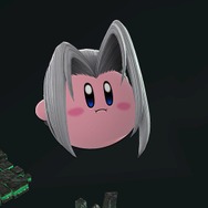 『スマブラSP』セフィロスを吸い込んだカービィは“かわイケメン”!? 3段階のフレアを使いこなし、後ろ髪もなびく！ 丸いのに鋭角的な姿を激写