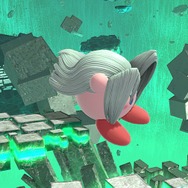 『スマブラSP』セフィロスを吸い込んだカービィは“かわイケメン”!? 3段階のフレアを使いこなし、後ろ髪もなびく！ 丸いのに鋭角的な姿を激写